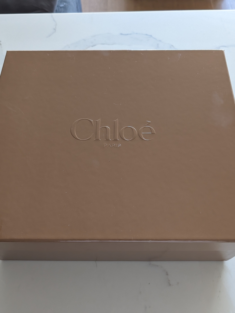 Chloé Paris Branded Box in Dusty Rose. Box Only